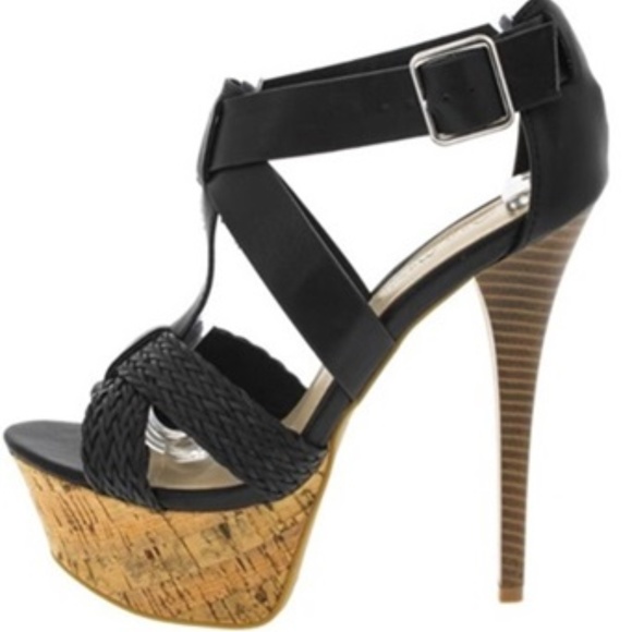 ⭐️ 1 LEFT ⭐️ Casual Black Platform High Heels - Picture 3 of 6